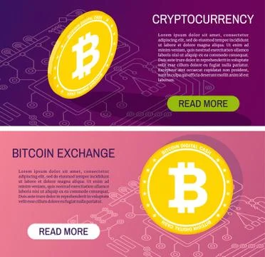 Cryptocurrency concept banners Stock-Illustration