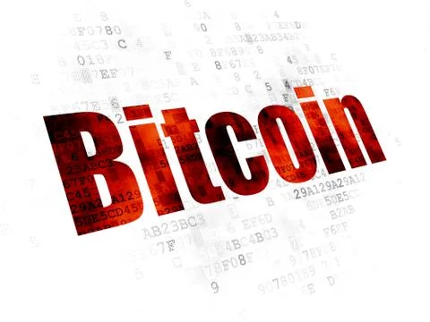Cryptocurrency concept: Bitcoin on Digital background Stock Illustration