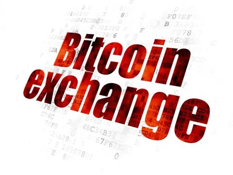 Cryptocurrency concept: Bitcoin Exchange on Digital background Stockillustratie