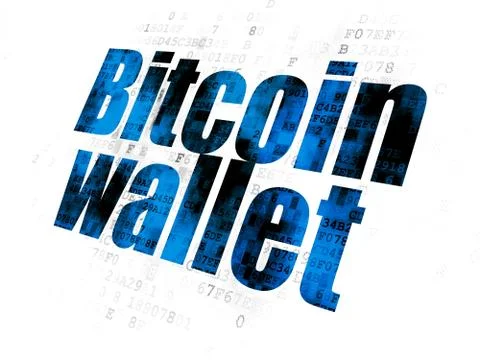 Cryptocurrency concept: Bitcoin Wallet on Digital background Stockillustratie