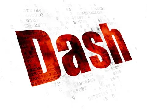 Cryptocurrency concept: Dash on Digital background Stockillustratie