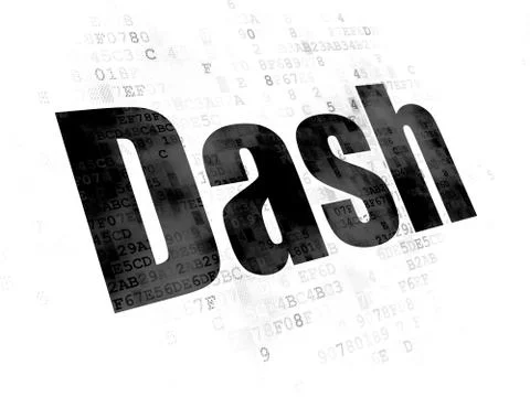 Cryptocurrency concept: Dash on Digital background 库存插图