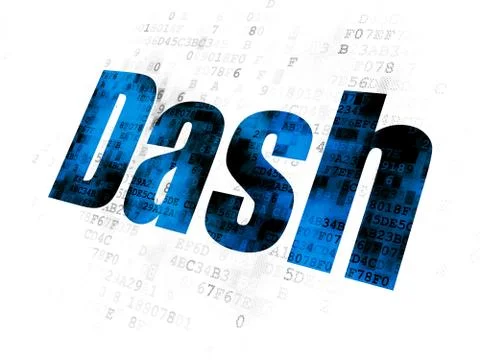 Cryptocurrency concept: Dash on Digital background Stockillustratie
