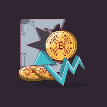 Cryptocurrency concept design Stock Illustration