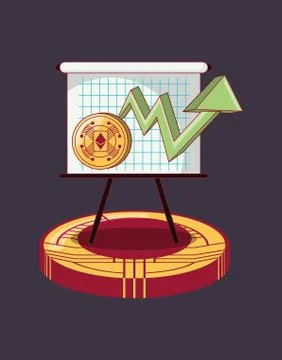Cryptocurrency concept design Stock Illustration