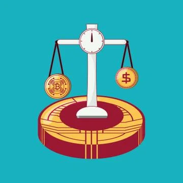Cryptocurrency concept design Stockillustratie