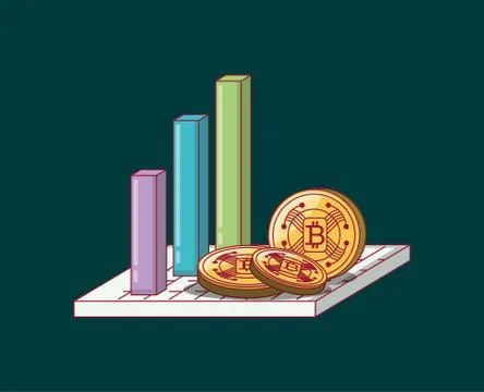 Cryptocurrency concept design 스톡 일러스트