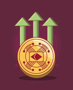 Cryptocurrency concept design Stockillustratie