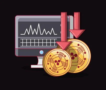 Cryptocurrency concept design イラスト素材