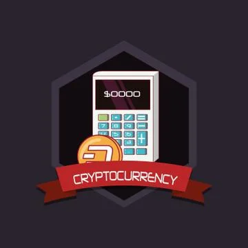Cryptocurrency concept design Stock Illustration