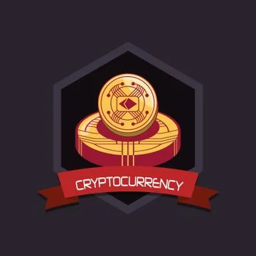 Cryptocurrency concept design Stock Illustration