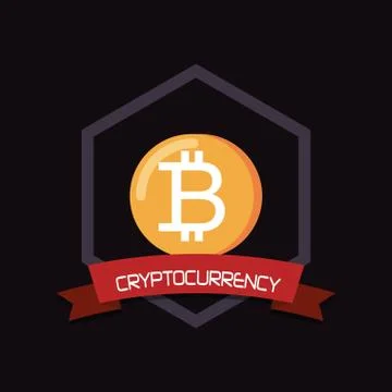 Cryptocurrency concept design Stock Illustration