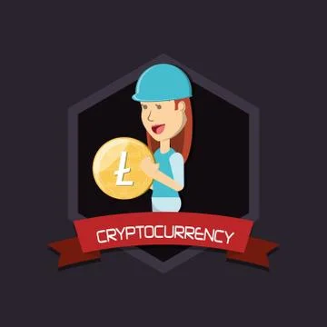 Cryptocurrency concept design Stockillustratie