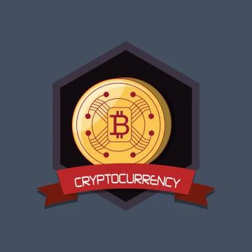 Cryptocurrency concept design Stockillustratie