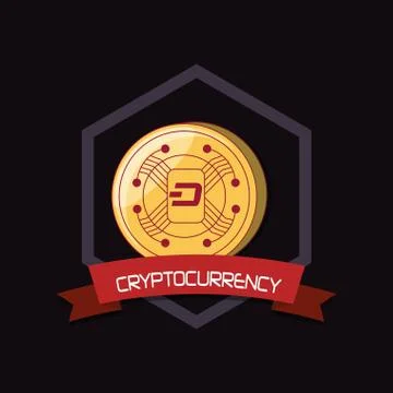 Cryptocurrency concept design Stock Illustration
