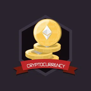 Cryptocurrency concept design Stockillustratie