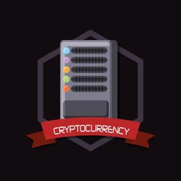 Cryptocurrency concept design Stock Illustration