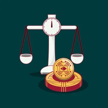 Cryptocurrency concept design Stockillustratie