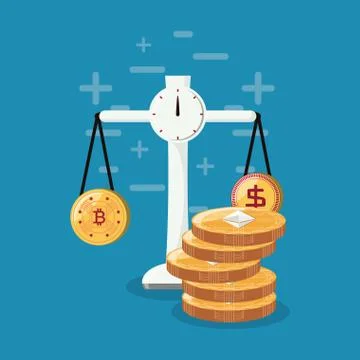 Cryptocurrency concept design Stockillustratie