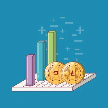 Cryptocurrency concept design イラスト素材