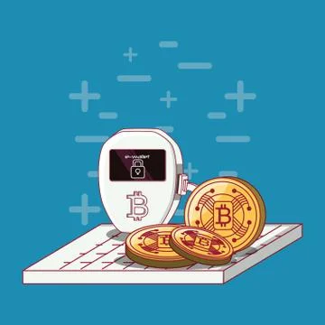 Cryptocurrency concept design Stock Illustration