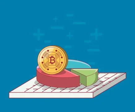 Cryptocurrency concept design 库存插图