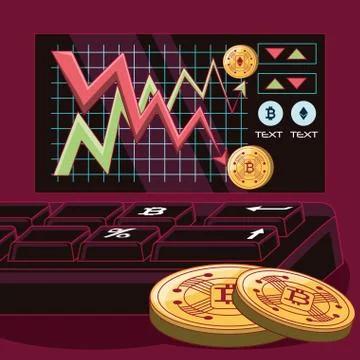 Cryptocurrency concept design 스톡 일러스트