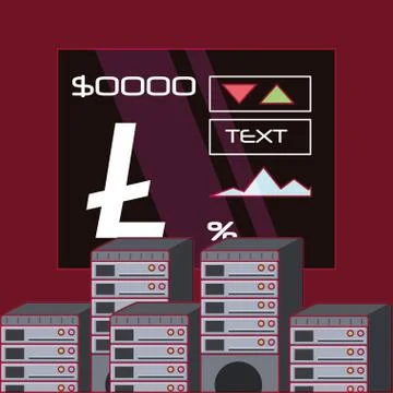 Cryptocurrency concept design Stock Illustration