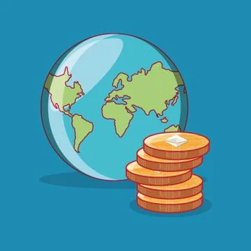 Cryptocurrency concept design Stockillustratie