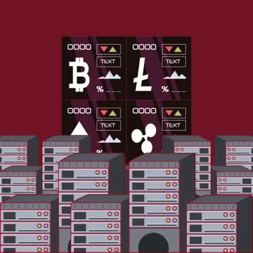 Cryptocurrency concept design Stock Illustration