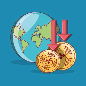 Cryptocurrency concept design Stock Illustration