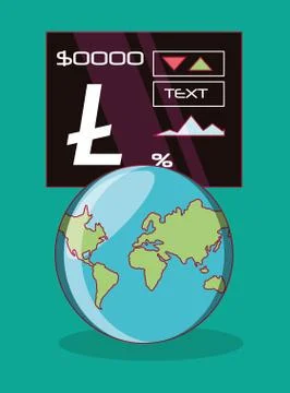 Cryptocurrency concept design Stockillustratie
