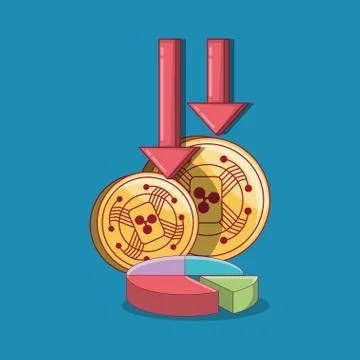 Cryptocurrency concept design Stock Illustration