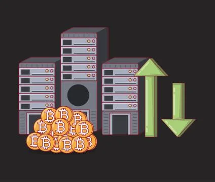Cryptocurrency concept design 스톡 일러스트