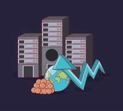 Cryptocurrency concept design Stockillustratie