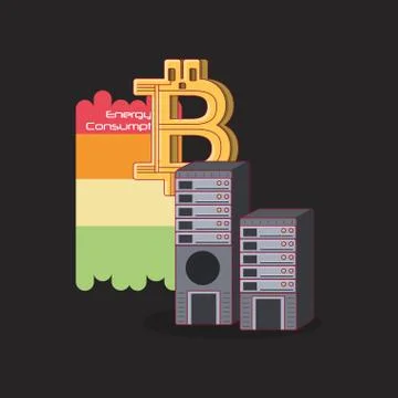 Cryptocurrency concept design Stock Illustration