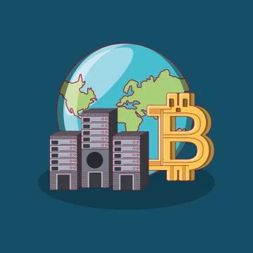 Cryptocurrency concept design Stockillustratie