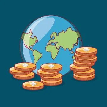 Cryptocurrency concept design 스톡 일러스트