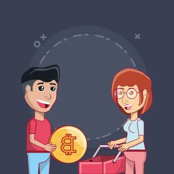 Cryptocurrency concept design Stockillustratie