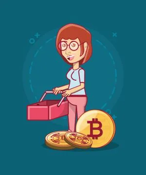 Cryptocurrency concept design Stock Illustration