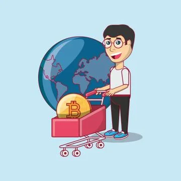 Cryptocurrency concept design Stockillustratie