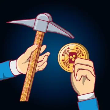 Cryptocurrency concept design Stockillustratie