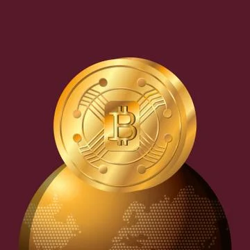 Cryptocurrency concept design Stock Illustration