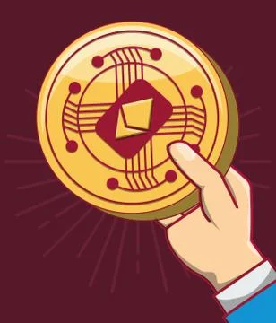 Cryptocurrency concept design Stock Illustration