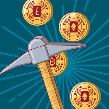 Cryptocurrency concept design 스톡 일러스트