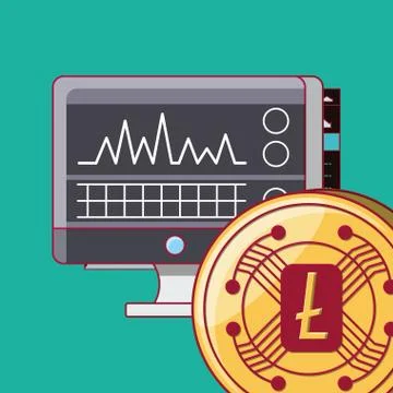 Cryptocurrency concept design イラスト素材