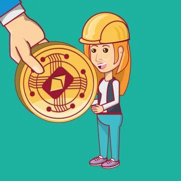 Cryptocurrency concept design イラスト素材