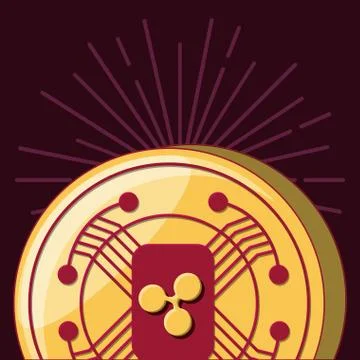 Cryptocurrency concept design Stock Illustration