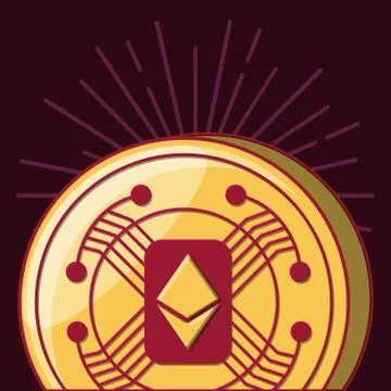 Cryptocurrency concept design Stock Illustration