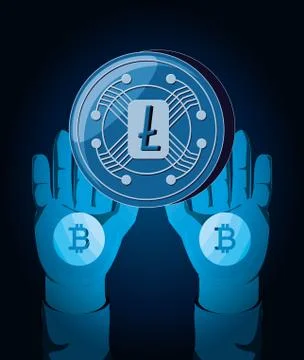 Cryptocurrency concept design Stockillustratie